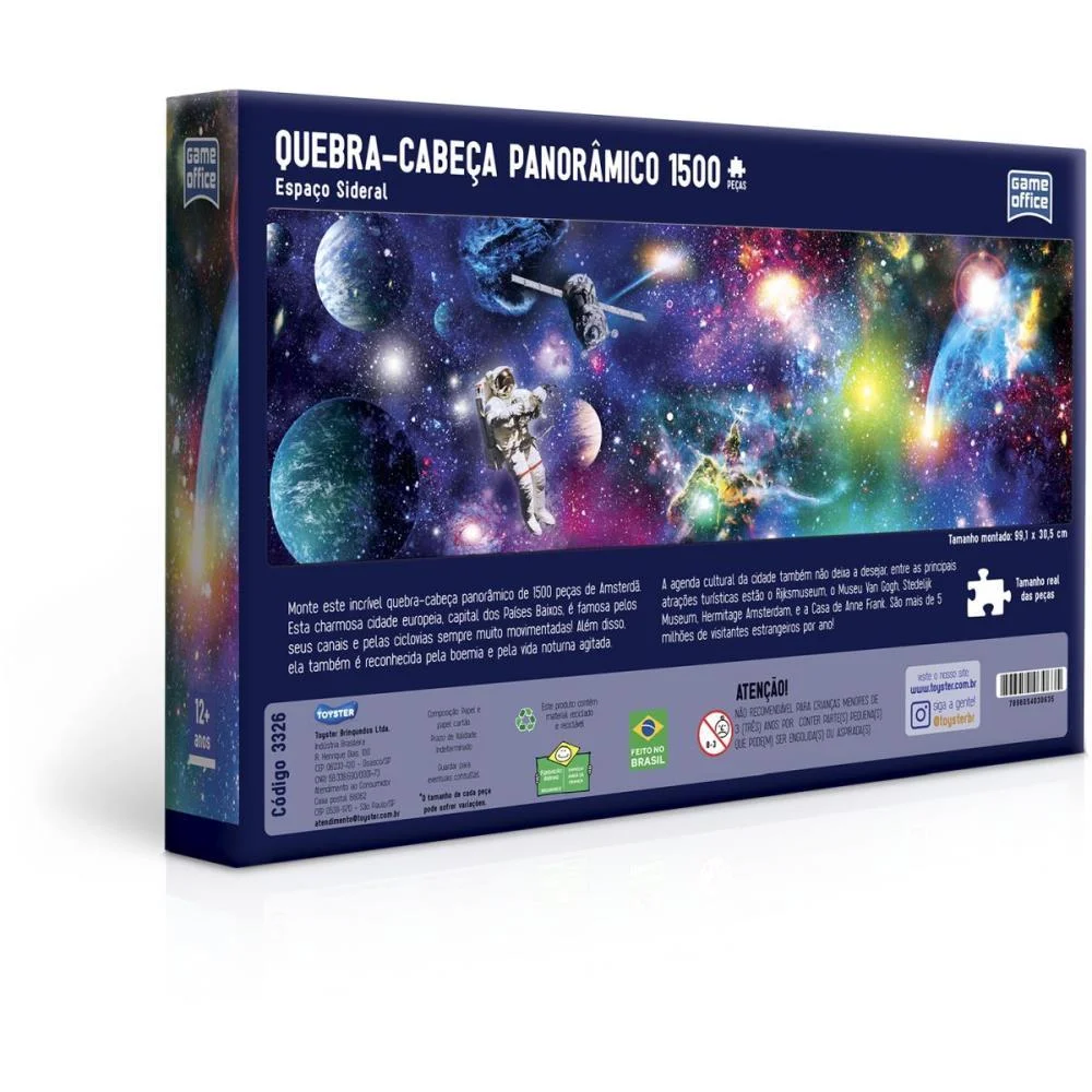 QUEBRA-CABECA CARTONADO ESPACO SIDERAL 1500 PECAS TOYSTER (UNIDADE) - imagem 4