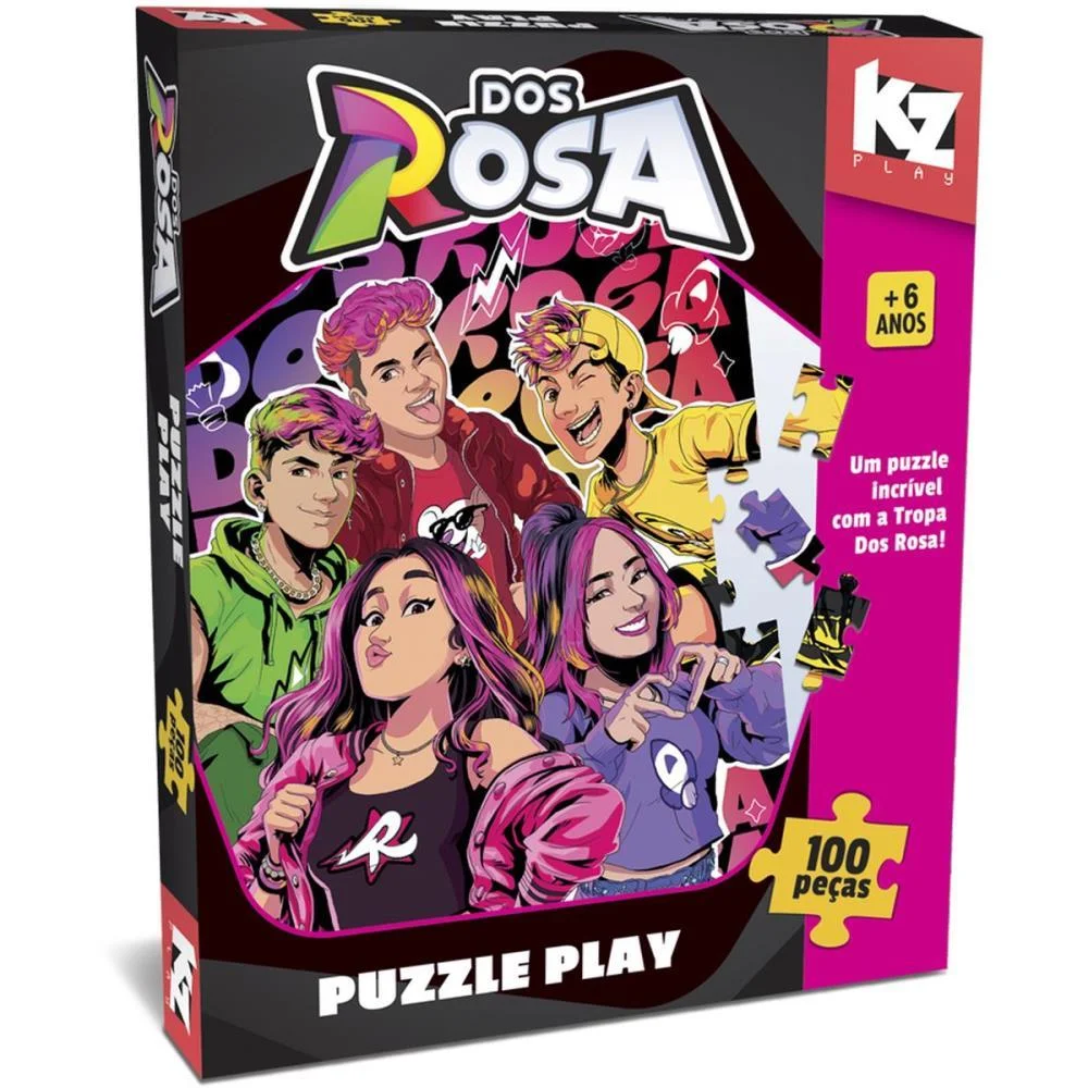 QUEBRA-CABECA CARTONADO DOS ROSA PUZZLE PLAY 100 PECAS ELKA (UNIDADE) - imagem 4