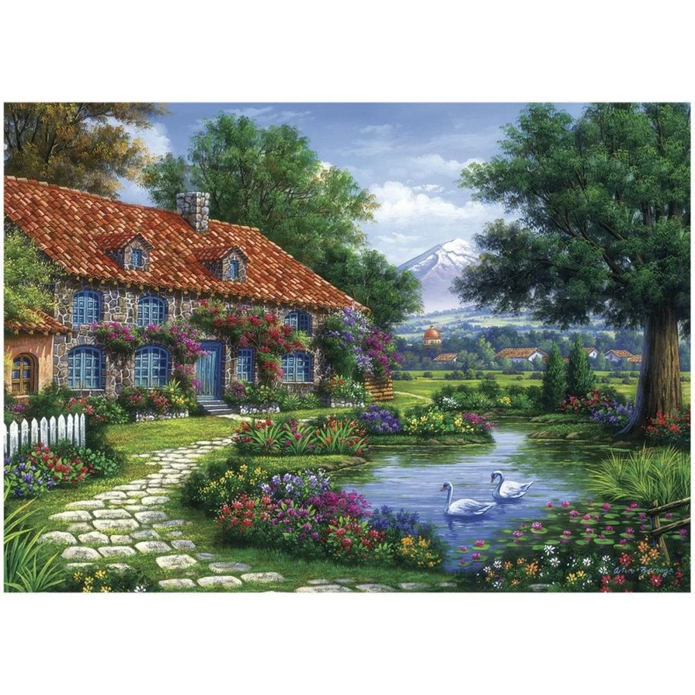 QUEBRA-CABECA CARTONADO RECANTO DOS CISNES 1000 PECAS GROW (UNIDADE) - imagem 4