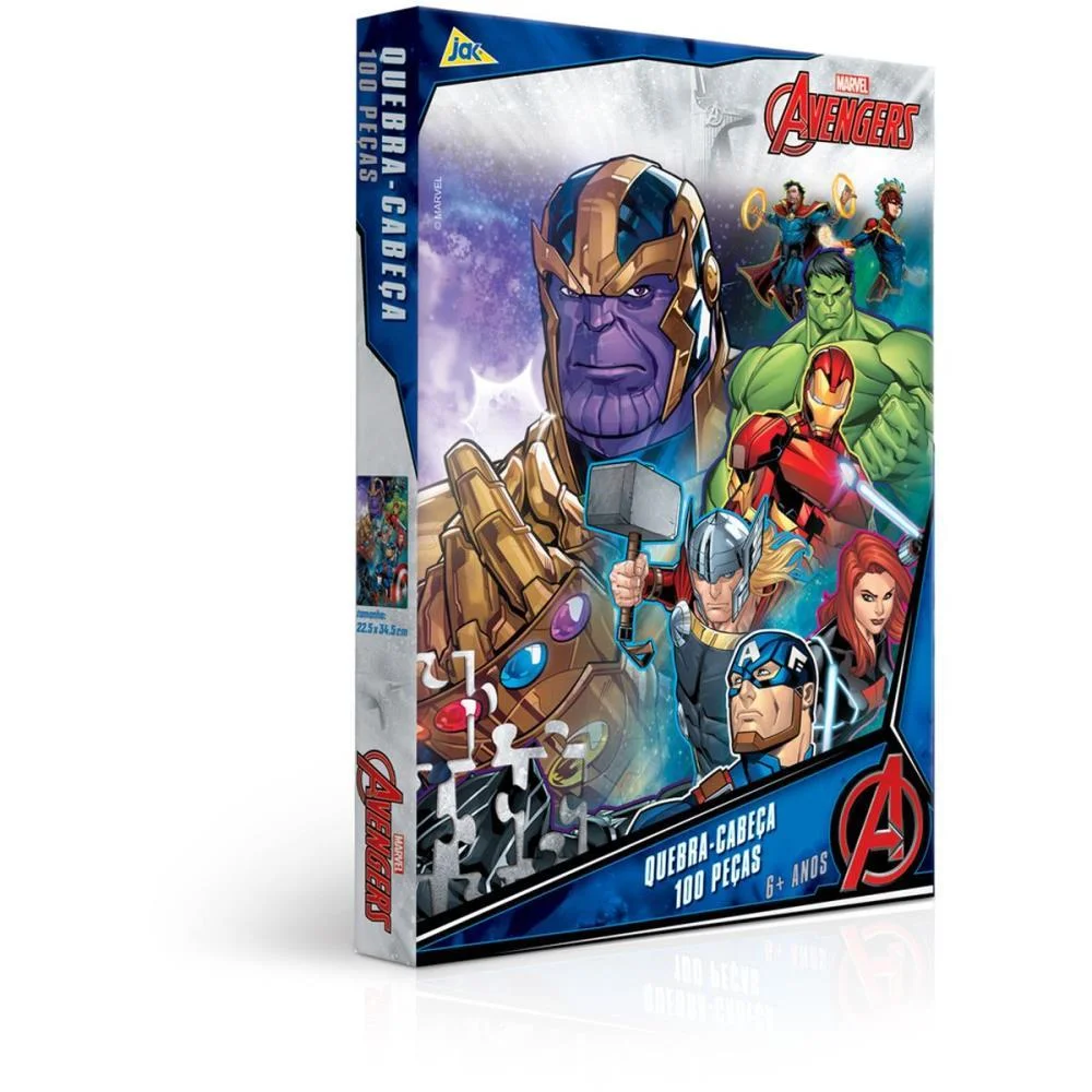QUEBRA-CABECA CARTONADO VINGADORES 100PCS TOYSTER (UNIDADE) - imagem 4