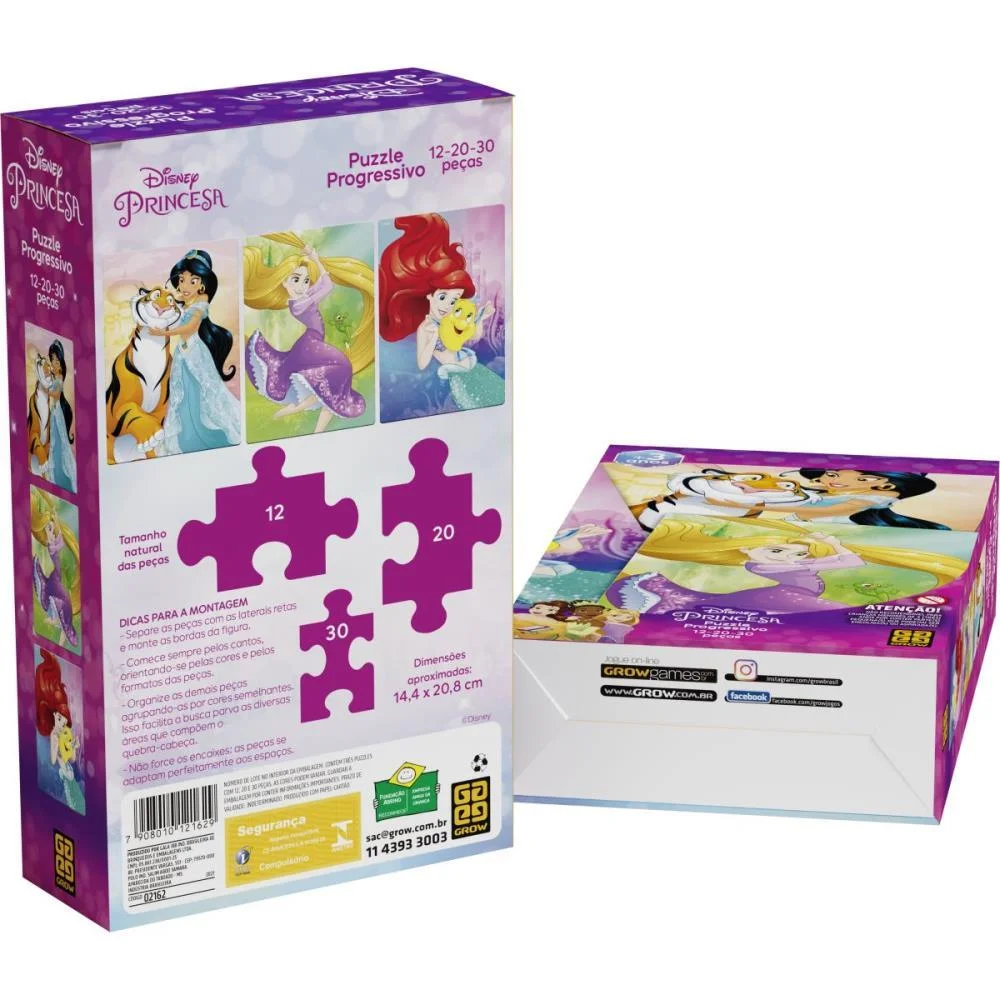 QUEBRA-CABECA CARTONADO PRINCESAS PROGRES. 12/20/30PCS GROW (UNIDADE) - imagem 4