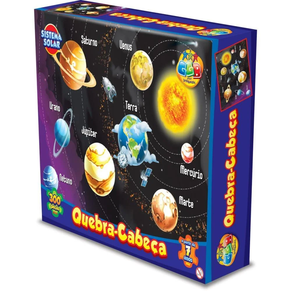 QUEBRA-CABECA CARTONADO SISTEMA SOLAR 300PCS GGB PLAST (UNIDADE) - imagem 2