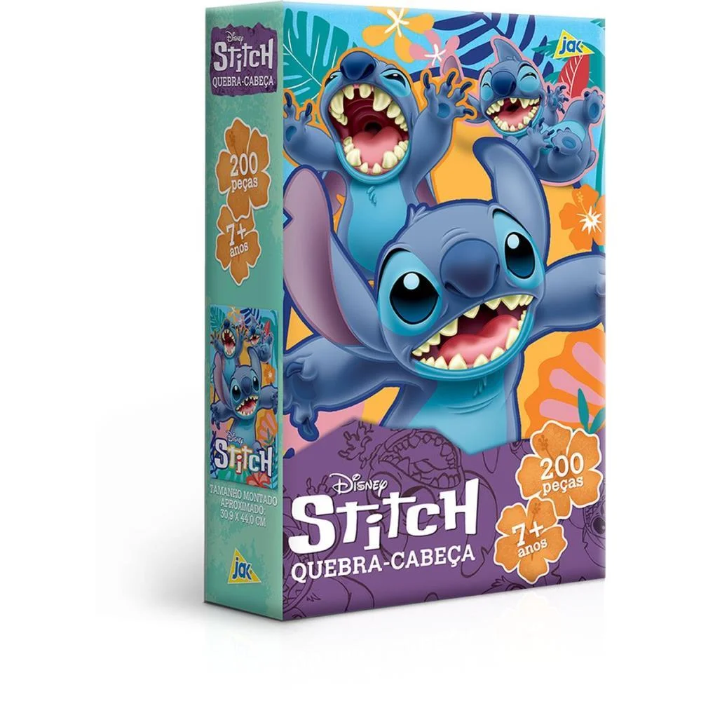 QUEBRA-CABECA CARTONADO STITCH 200 PECAS TOYSTER (UNIDADE) - imagem 3