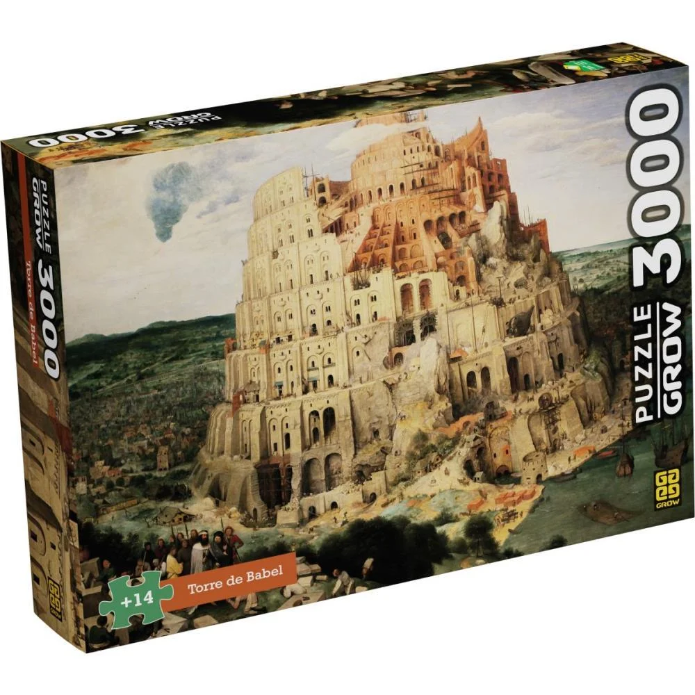 QUEBRA-CABECA CARTONADO TORRE DE BABEL 3000 PECAS GROW (UNIDADE) - imagem 2