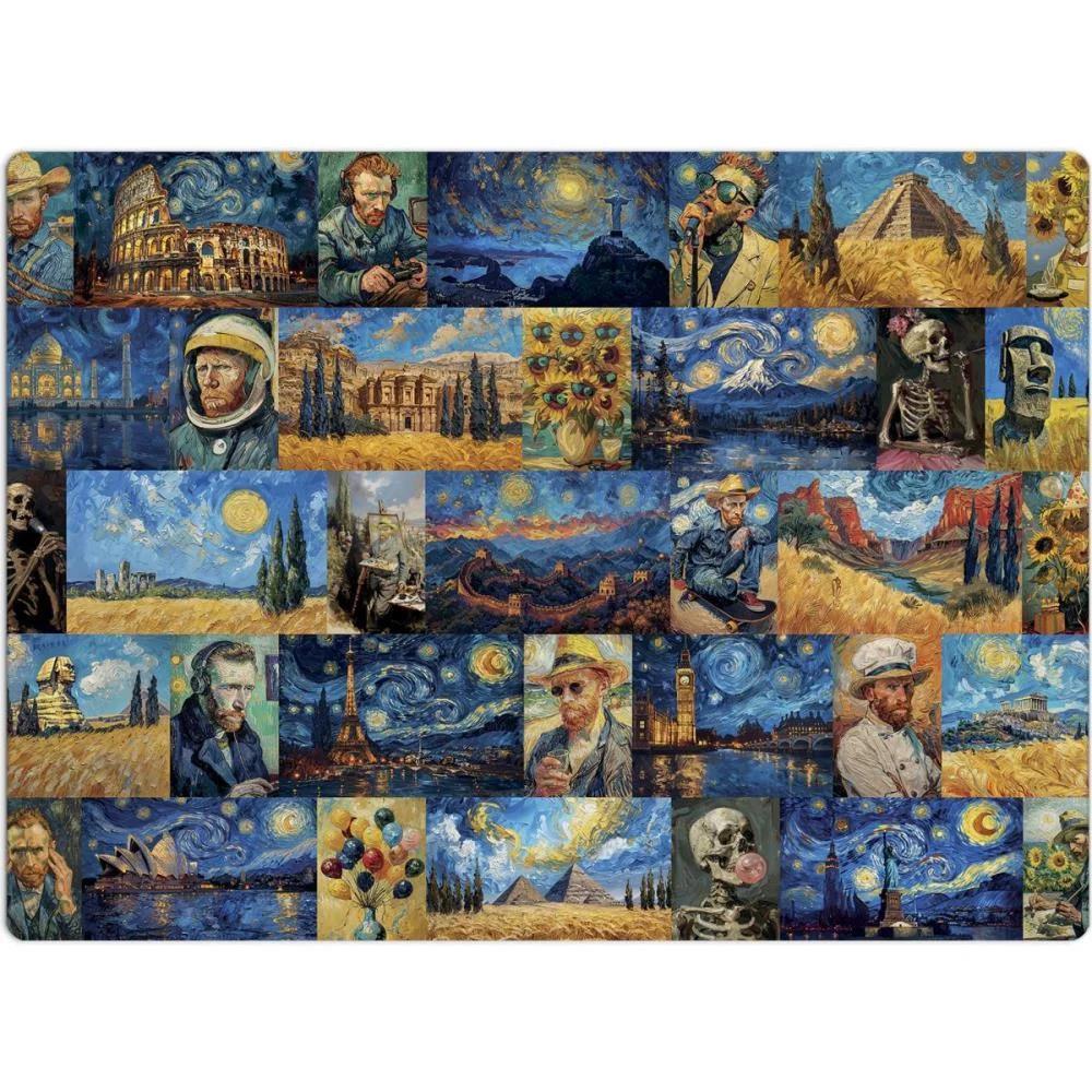 QUEBRA-CABECA CARTONADO VAN GOGHVERSO 500 PECAS TOYSTER (UNIDADE) - imagem 4