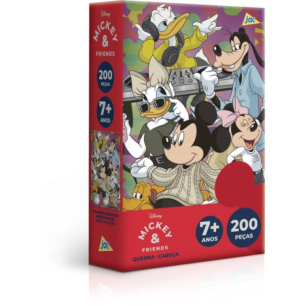 QUEBRA-CABECA CARTONADO MICKEY REAL LIFE 200 PECAS TOYSTER (UNIDADE) - imagem 3