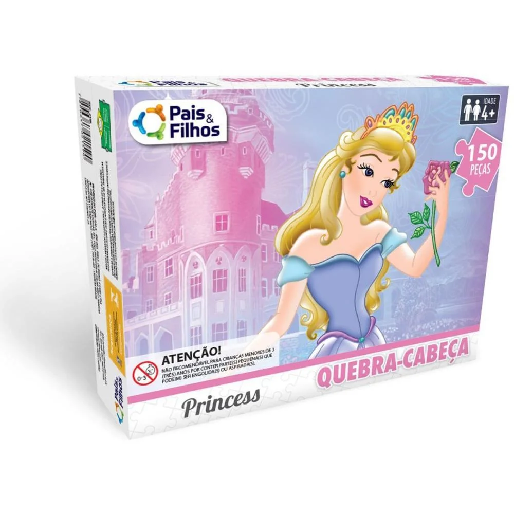 QUEBRA-CABECA CARTONADO PRINCESAS 150 PECAS PAIS E FILHOS (UNIDADE) - imagem 4