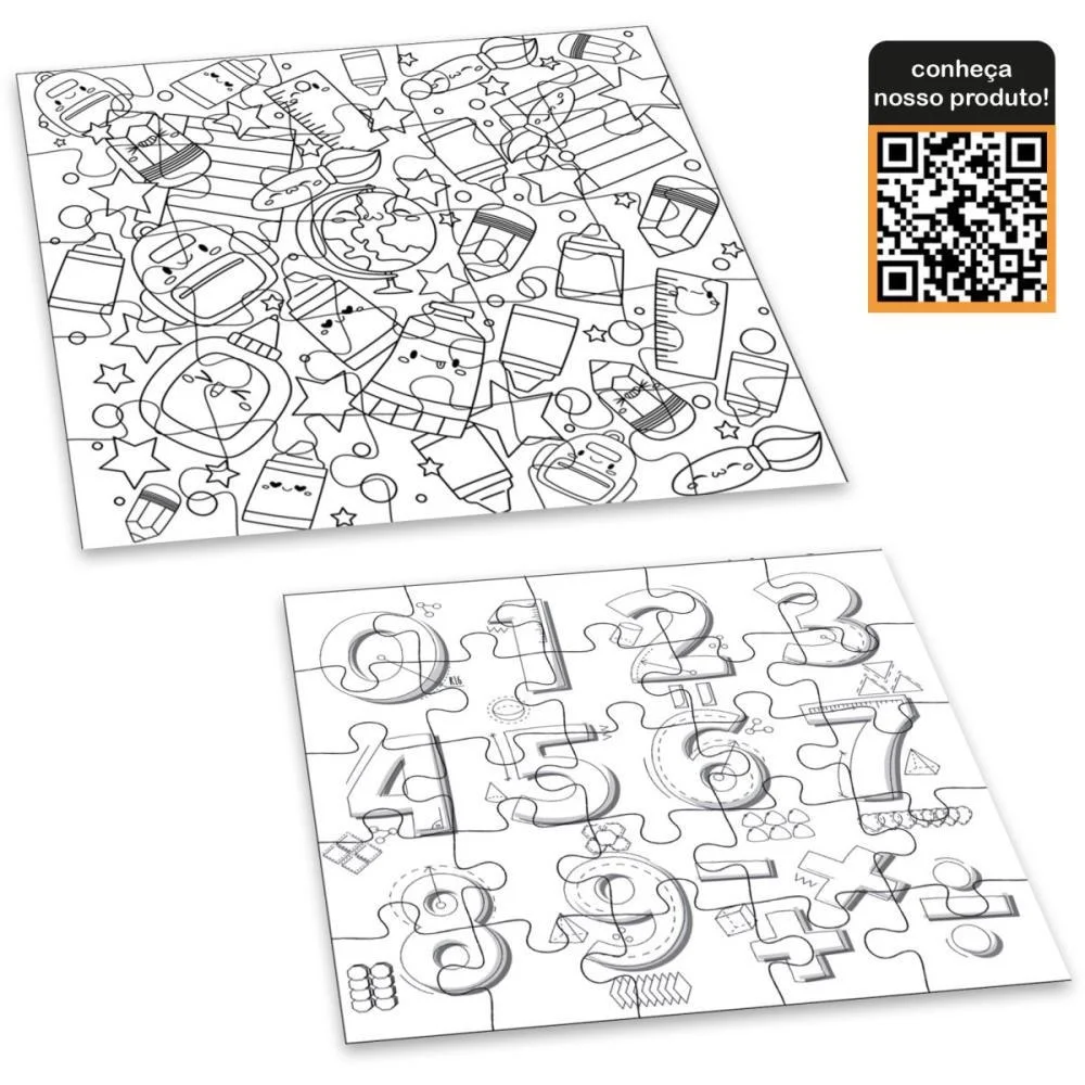 QUEBRA-CABECA CARTONADO JUMBO 25PCS PARA COLORIR (S) HOMEPLAY (UNIDADE) - imagem 3