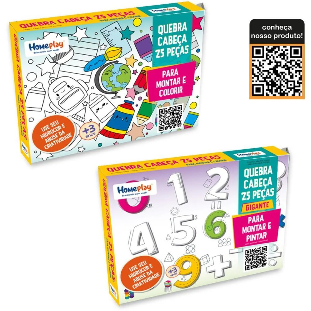QUEBRA-CABECA CARTONADO JUMBO 25PCS PARA COLORIR (S) HOMEPLAY (UNIDADE) - imagem 4