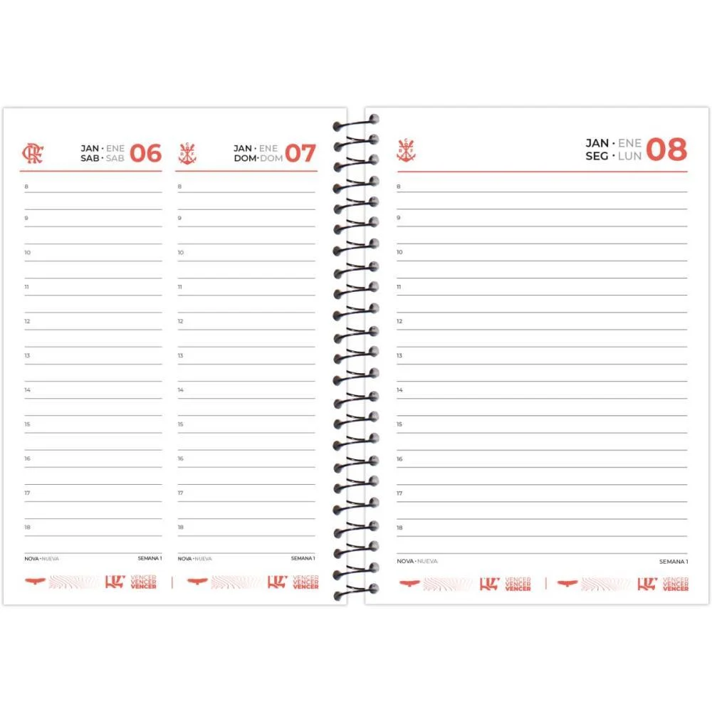 AGENDA 2026 FLAMENGO 176F. 130X188MM FORONI (PCT.C/05) - imagem 11