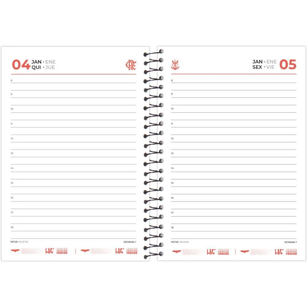 AGENDA 2026 FLAMENGO 176F. 130X188MM FORONI (PCT.C/05) - imagem 10