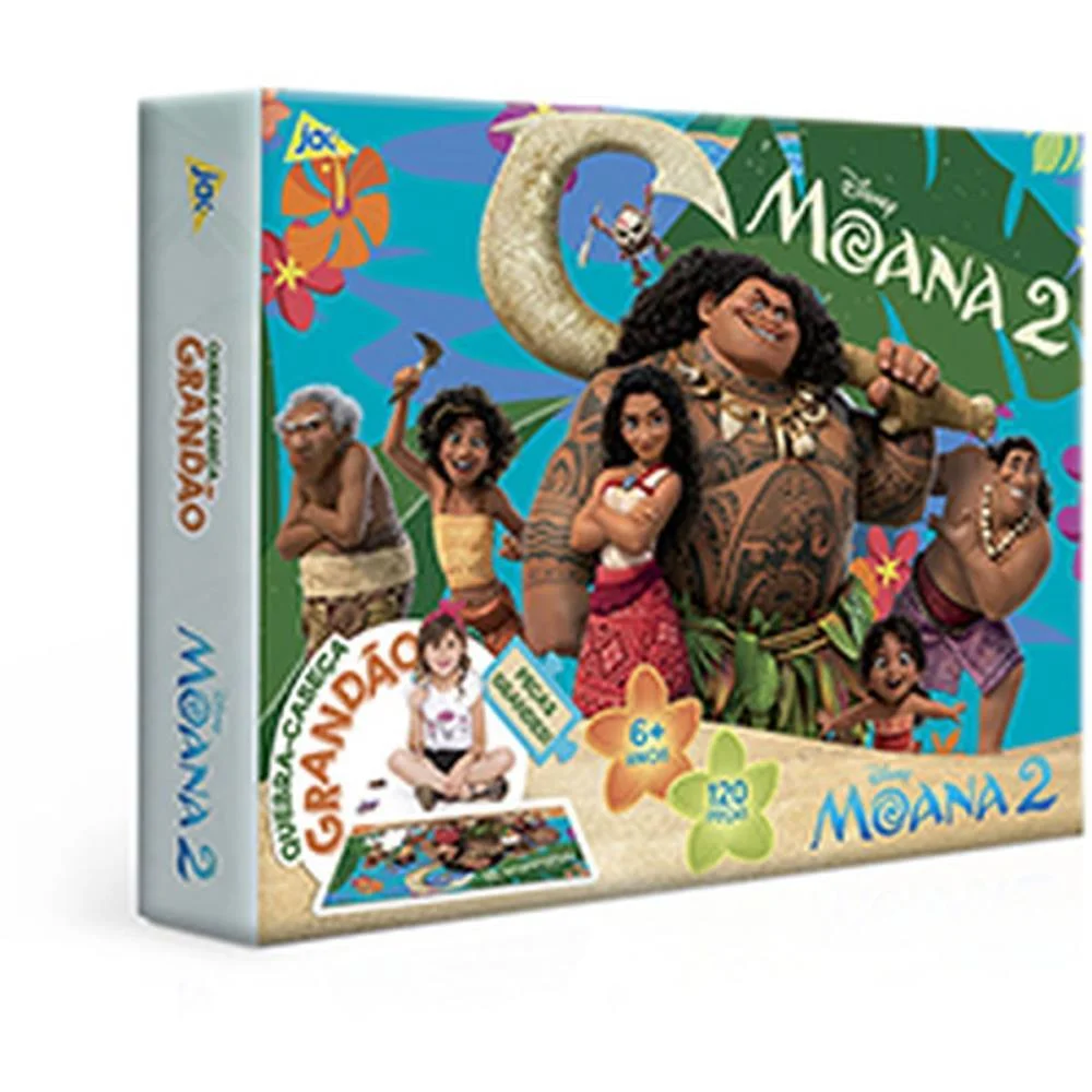 QUEBRA-CABECA CARTONADO MOANA 2 120 PECAS GRANDAO TOYSTER (UNIDADE) - imagem 3