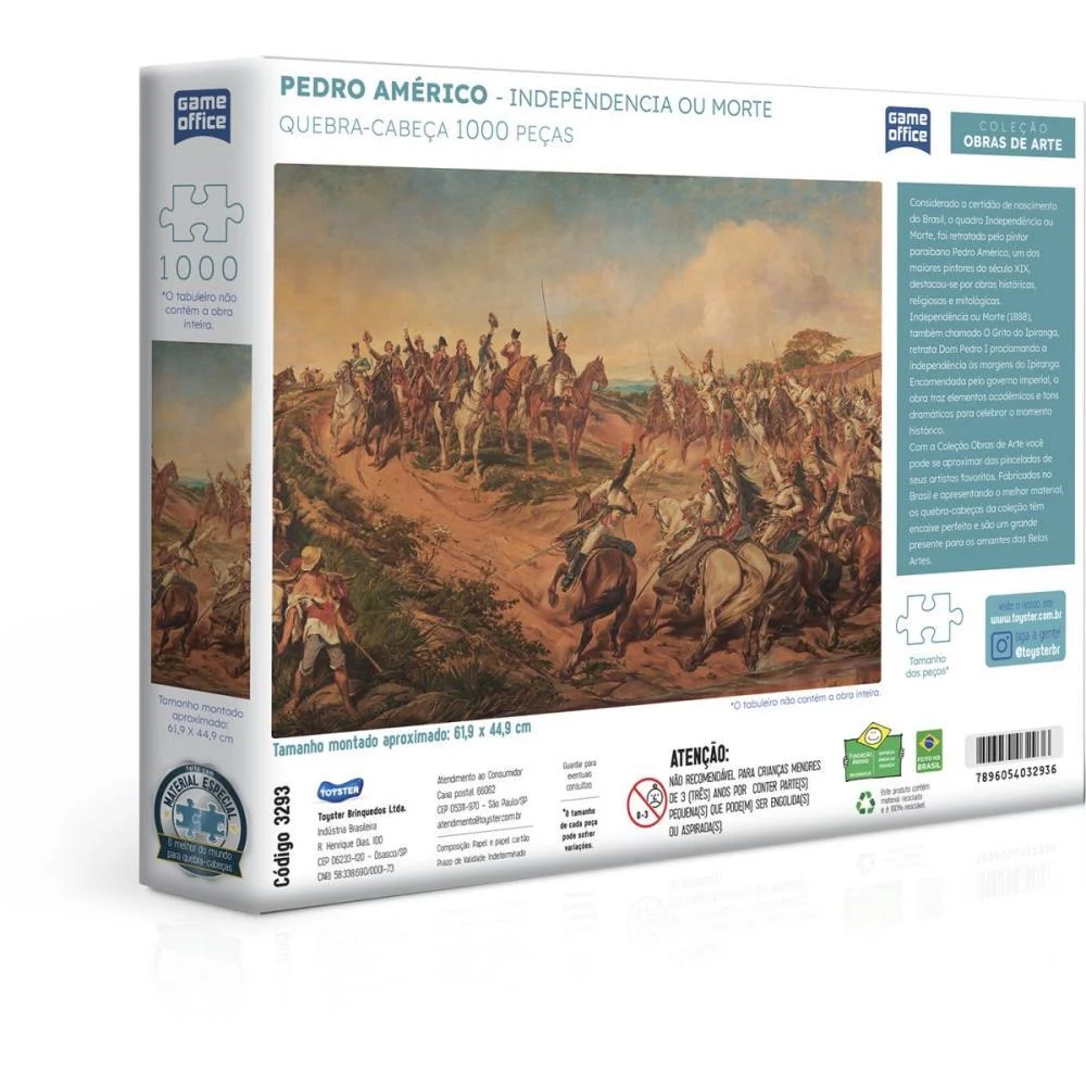 QUEBRA-CABECA CARTONADO INDEPENDENCIA OU MORTE 1000PCS TOYSTER (UNIDADE) - imagem 5