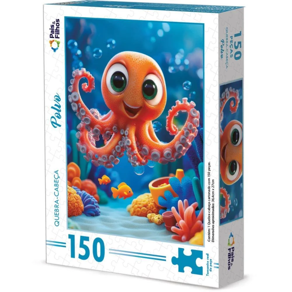 QUEBRA-CABECA CARTONADO POLVO 150 PECAS PAIS E FILHOS (UNIDADE) - imagem 3