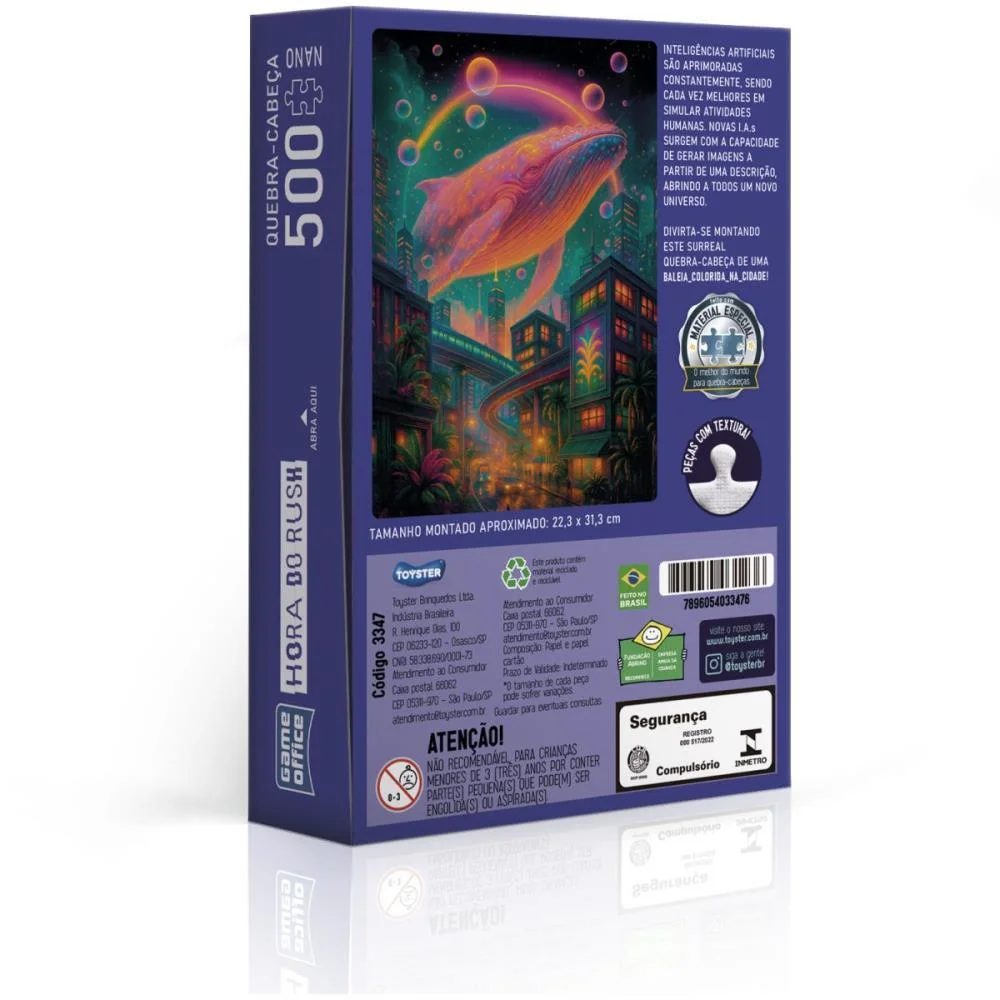 QUEBRA-CABECA CARTONADO HORA DO RUSH 500PCS NANO TOYSTER (UNIDADE) - imagem 5