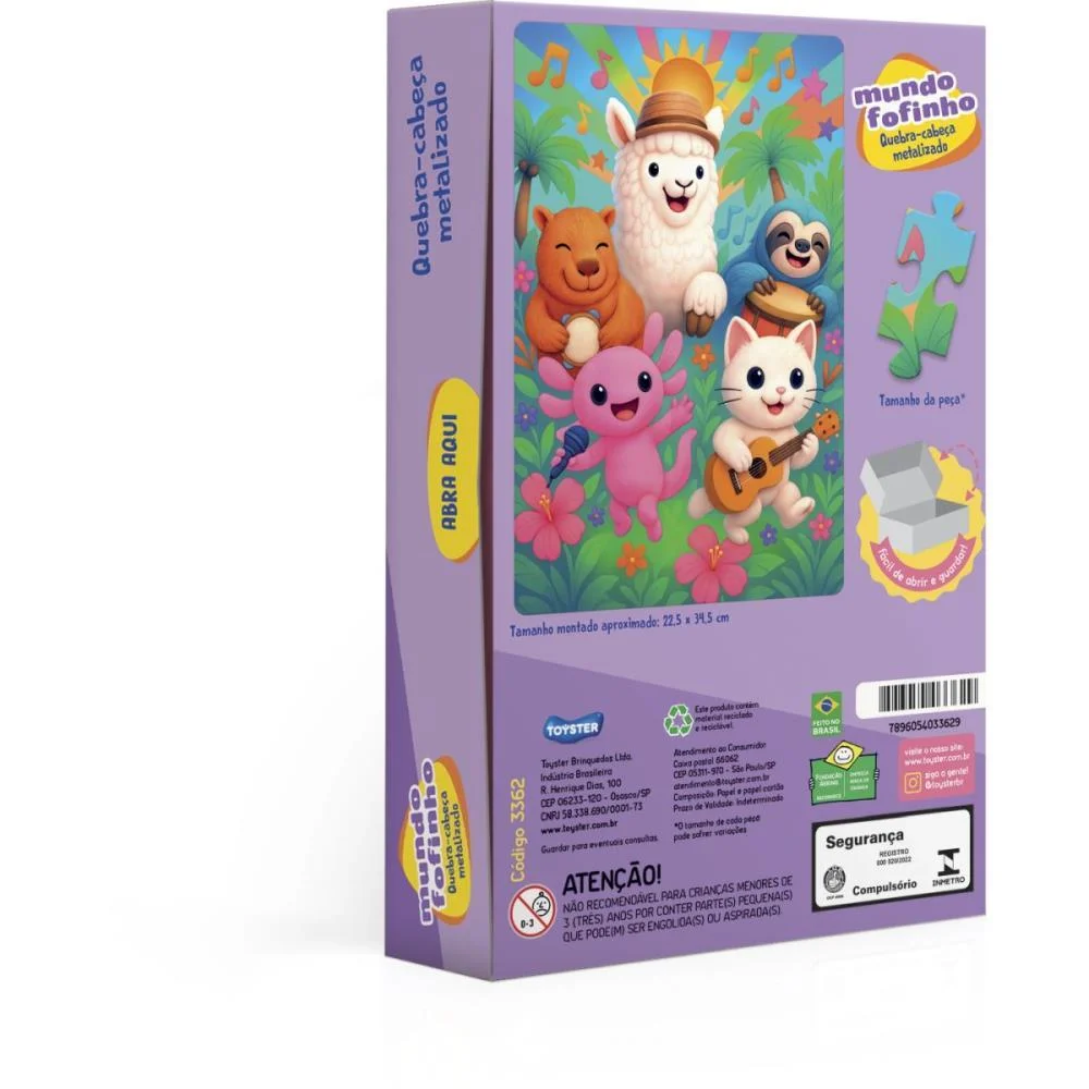 QUEBRA-CABECA CARTONADO MUNDO FOFINHO 100 PCS TOYSTER (UNIDADE) - imagem 4