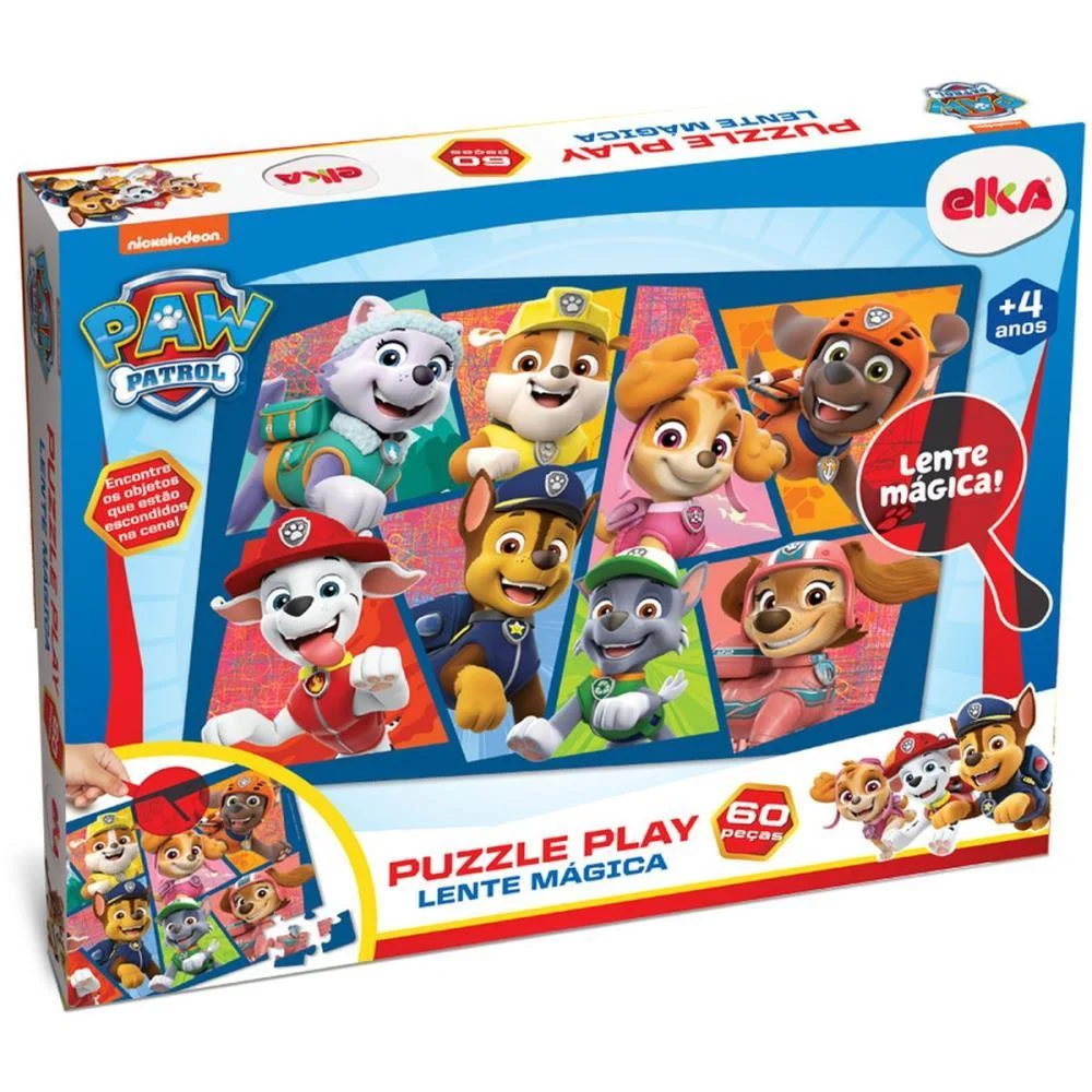 QUEBRA-CABECA CARTONADO PATRULHA CANINA 60P LENTE MAGI ELKA (UNIDADE) - imagem 3