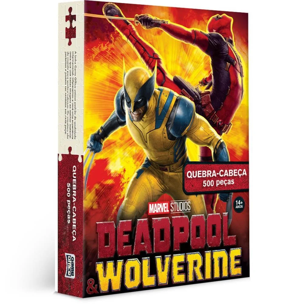 QUEBRA-CABECA CARTONADO DEADPOOL WOLVERINE 500 PECAS TOYSTER (UNIDADE) - imagem 3