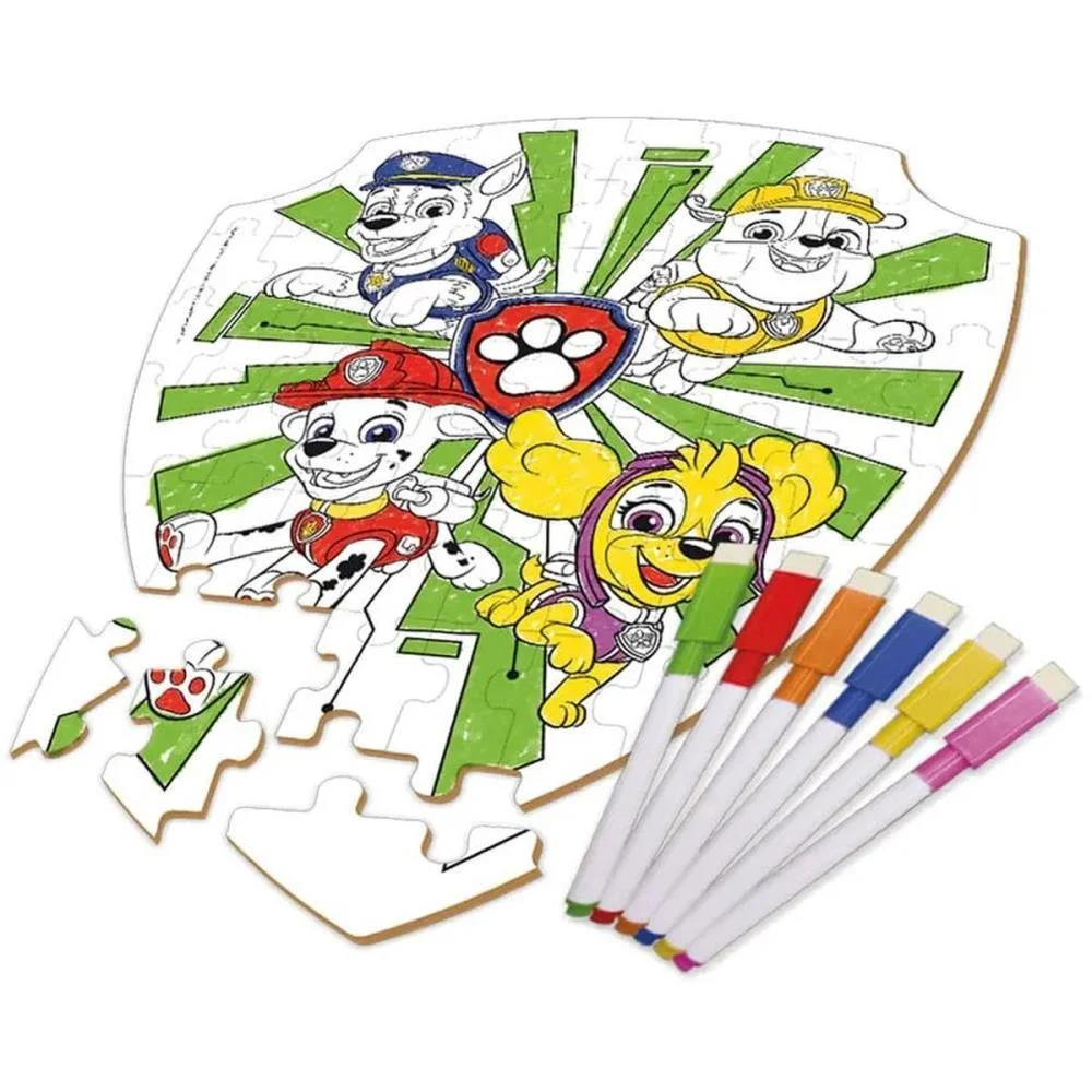 QUEBRA-CABECA CARTONADO PATRULHA CANINA 23PC P/COLORIR XALINGO (UNIDADE) - imagem 3