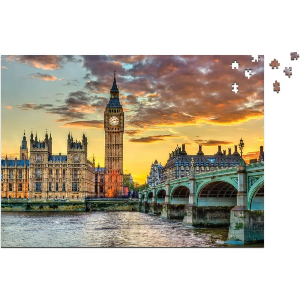 QUEBRA-CABECA CARTONADO BIG BEN 1000 PECAS PAIS E FILHOS (UNIDADE) - imagem 4