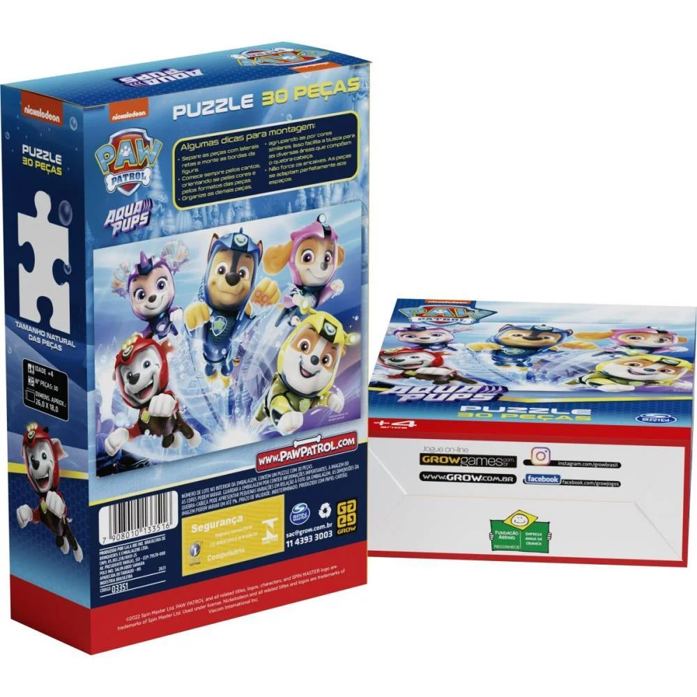 QUEBRA-CABECA CARTONADO PATRULHA CANINA 30PECAS GROW (UNIDADE) - imagem 5