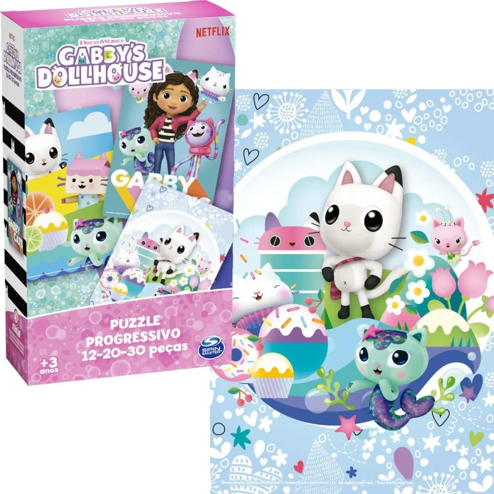 QUEBRA-CABECA CARTONADO A CASA DA GABBY 48PCS GROW (UNIDADE) - imagem 2