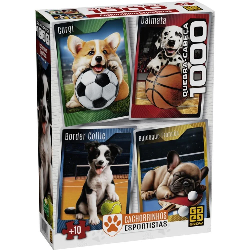 QUEBRA-CABECA CARTONADO CACHORRIN. ESPORTISTAS 1000PCS GROW (UNIDADE) - imagem 5