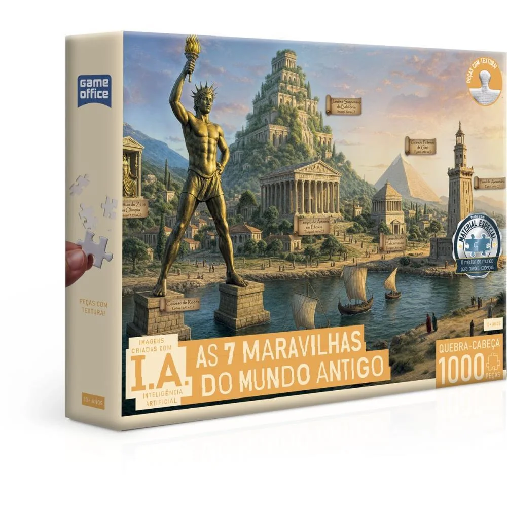 QUEBRA-CABECA CARTONADO AS 7 MARAVILHAS DO MUNDO 1000P TOYSTER (UNIDADE) - imagem 2