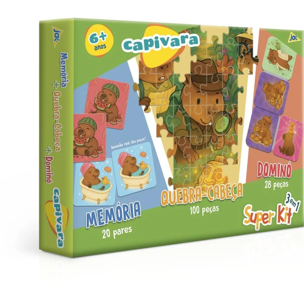 QUEBRA-CABECA CARTONADO CAPIVARA SUPER KIT 3 EM 1 TOYSTER (UNIDADE) - imagem 5