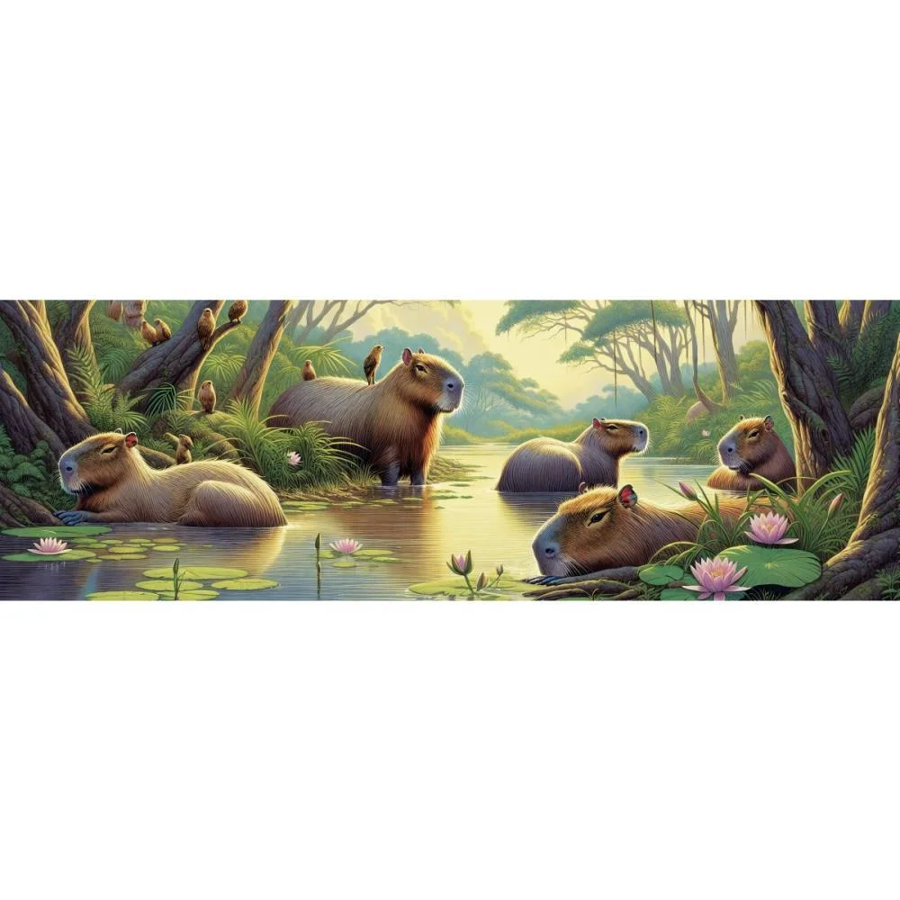 QUEBRA-CABECA CARTONADO CAPIVARAS 350 PECAS PANORAMA GROW (UNIDADE) - imagem 3