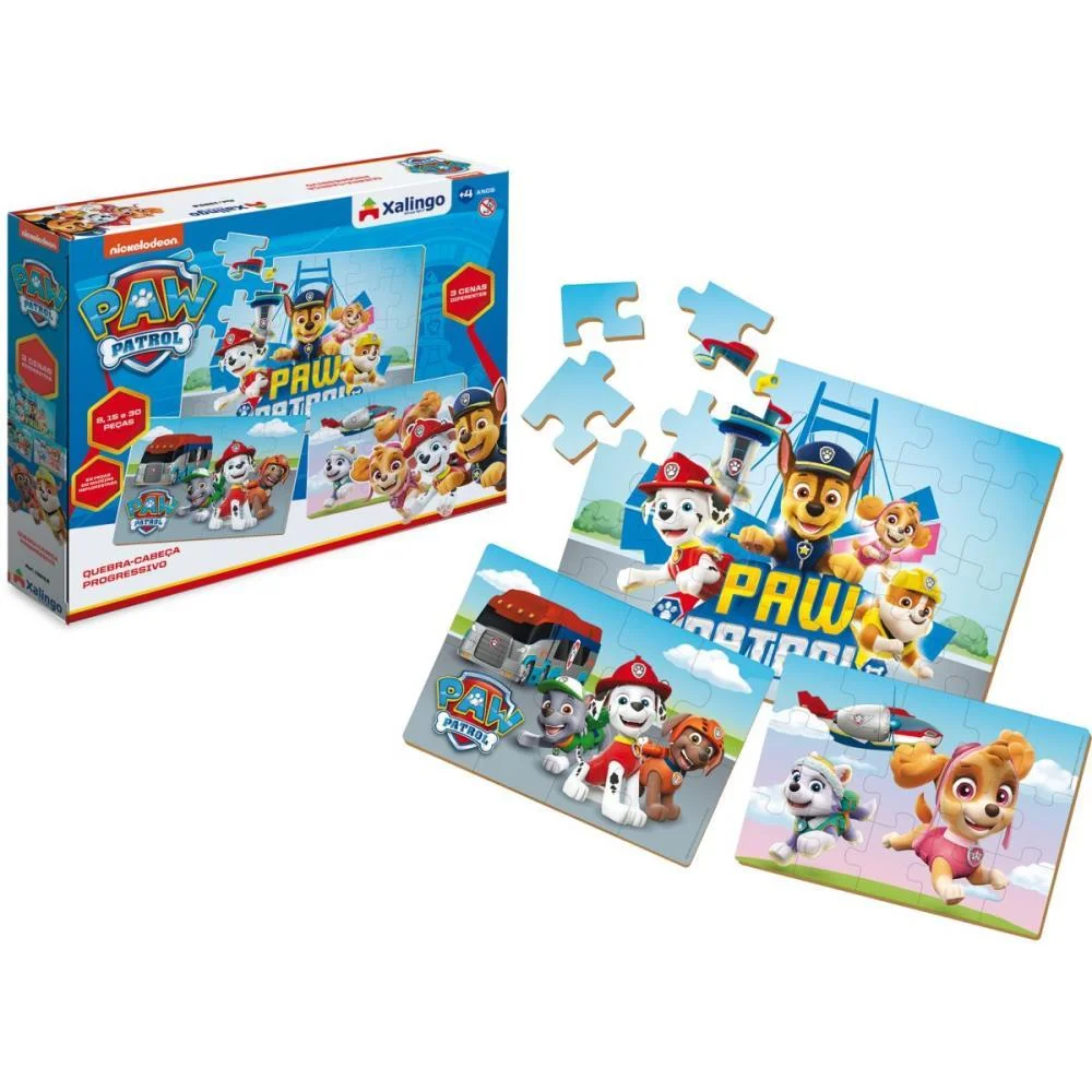 QUEBRA-CABECA MADEIRA PATRULHA CANINA PROGRESSIVO XALINGO (UNIDADE) - imagem 2
