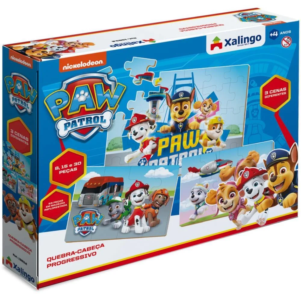 QUEBRA-CABECA MADEIRA PATRULHA CANINA PROGRESSIVO XALINGO (UNIDADE) - imagem 5