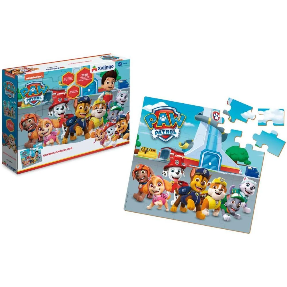 QUEBRA-CABECA MADEIRA PATRULHA CANINA BIG 35PECAS XALINGO (UNIDADE) - imagem 2