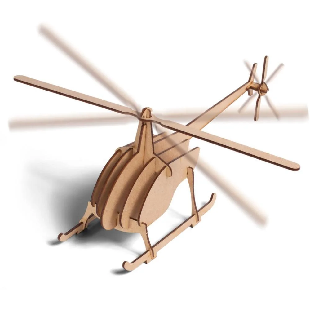 QUEBRA-CABECA MADEIRA HELICOPTERO 2 HELICES 3D 15PCS SOUZA (UNIDADE) - imagem 3
