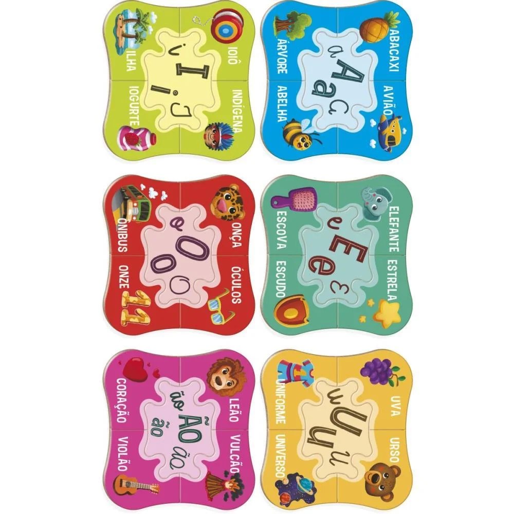 QUEBRA-CABECA MADEIRA DESCOBRINDO AS VOGAIS 30PCS BRINC. DE CRIANCA (UNIDADE) - imagem 4