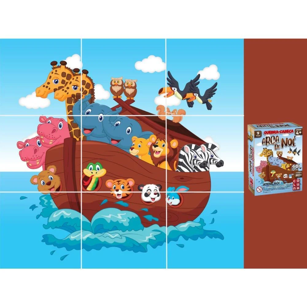 QUEBRA-CABECA MADEIRA ARCA DE NOE 9 PECAS COLUNA (UNIDADE) - imagem 4