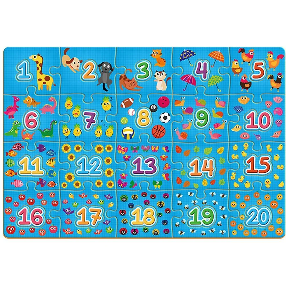 QUEBRA-CABECA MADEIRA CONTANDO DO 1 AO 20 40PCS BRINC. DE CRIANCA (UNIDADE) - imagem 2