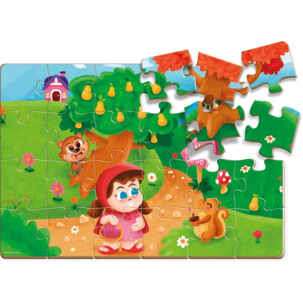 QUEBRA-CABECA MADEIRA CHAPEUZINHO VERMELHO 24PCS BRINC. DE CRIANCA (UNIDADE) - imagem 4