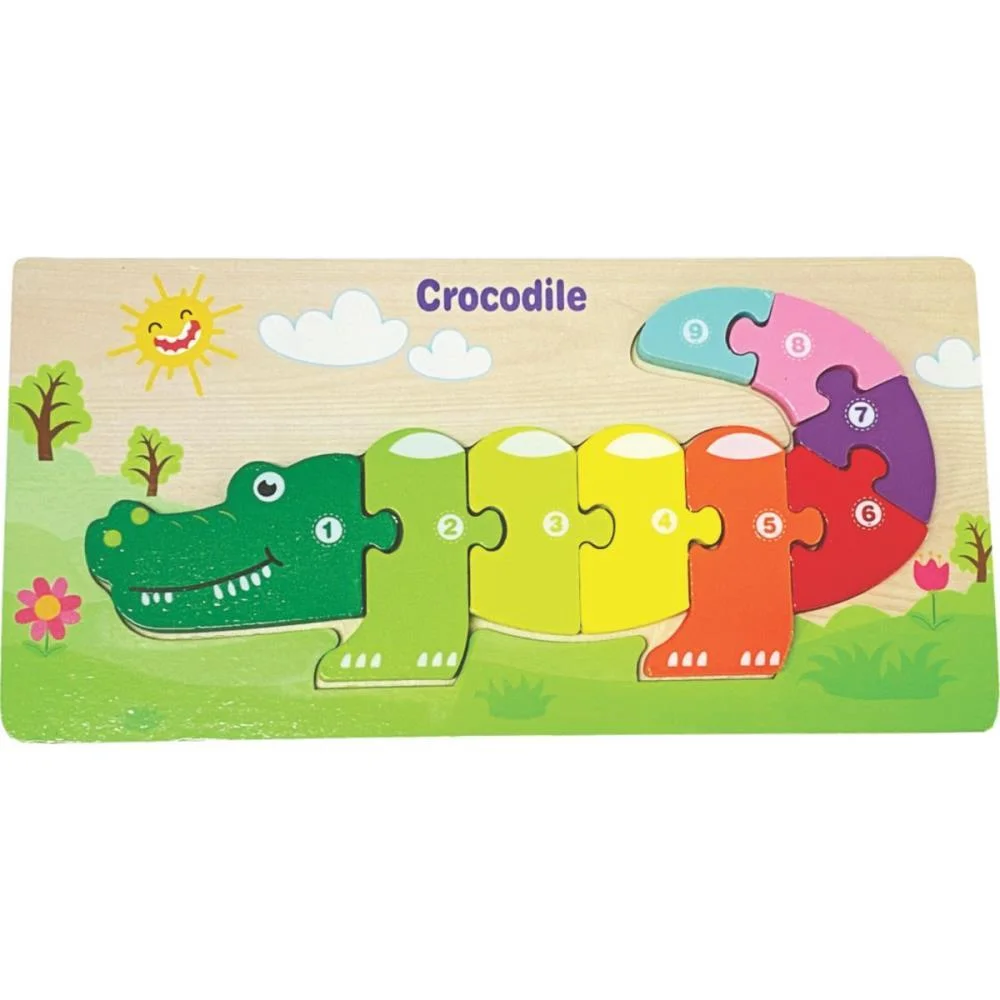 QUEBRA-CABECA MADEIRA CROCODILO 1 BASE 9 PECAS TOY MIX (UNIDADE) - imagem 3