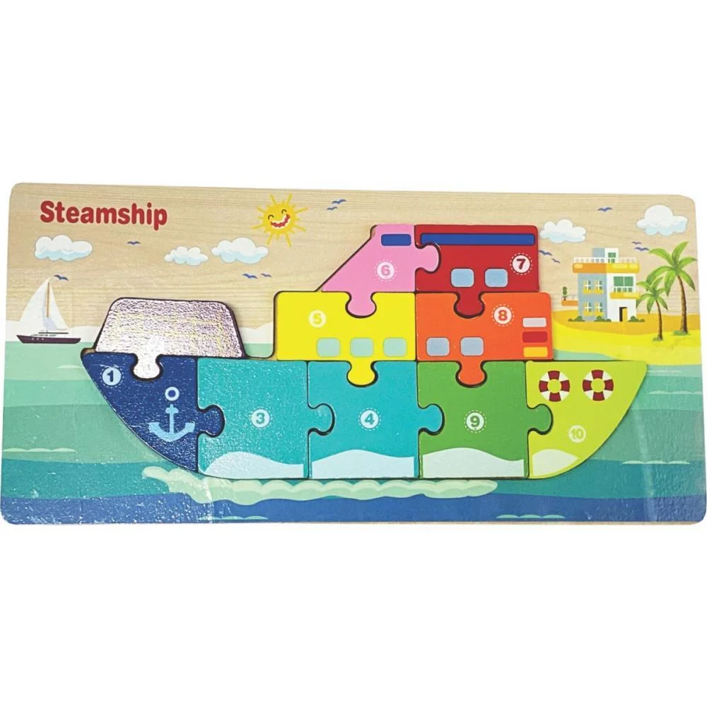 QUEBRA-CABECA MADEIRA BARCO 1 BASE 10 PECAS TOY MIX (UNIDADE) - imagem 3