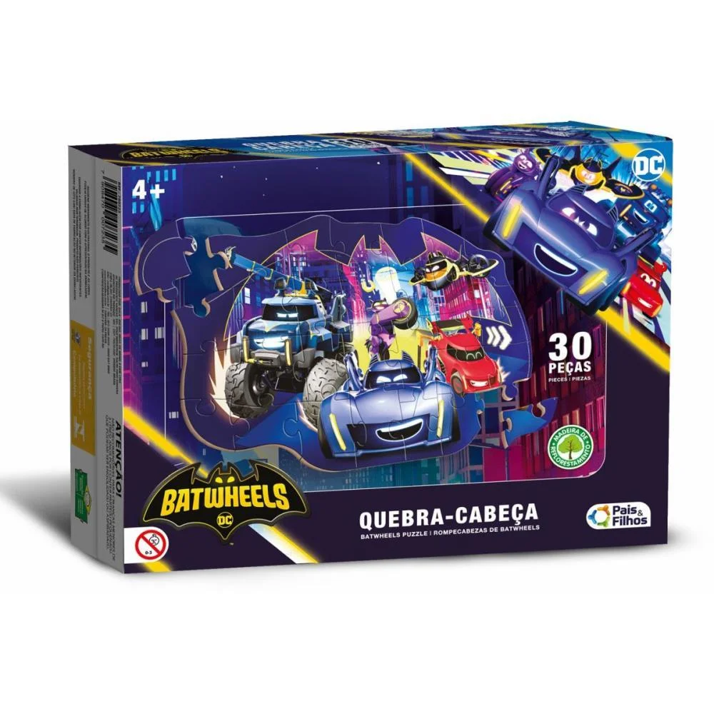 QUEBRA-CABECA MADEIRA BATWHEELS 30 PECAS PAIS E FILHOS (UNIDADE) - imagem 5