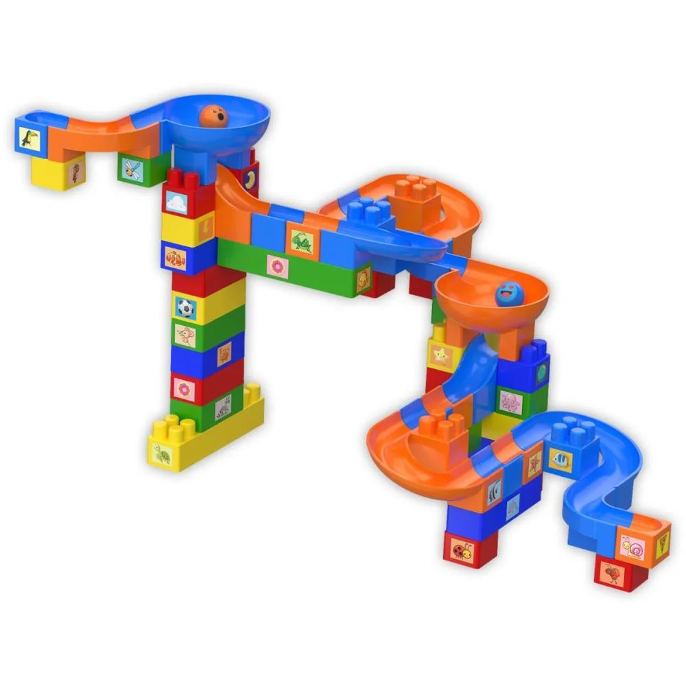 BRINQUEDO PARA MONTAR RAMPA DIVERTIDA 64PCS+30ADESIV GGB PLAST (UNIDADE) - imagem 3