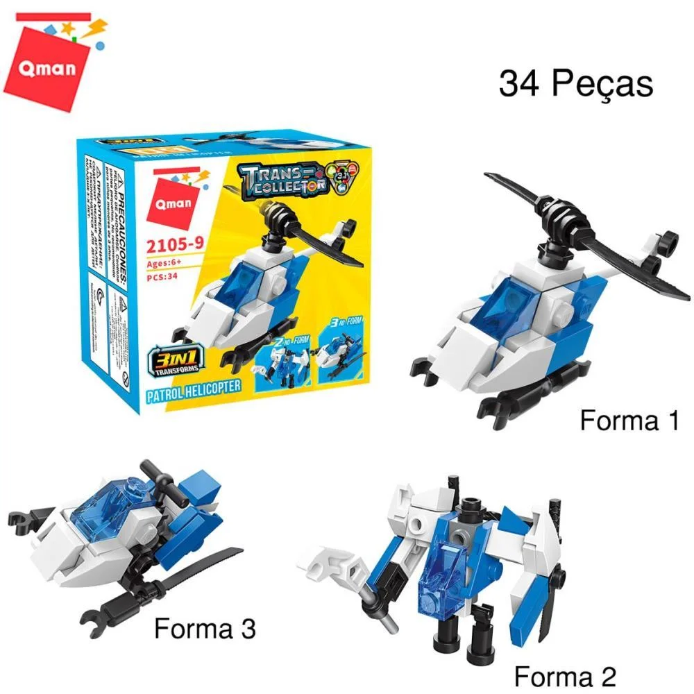 BRINQUEDO PARA MONTAR SET CONSTRUCAO/POLICIA 3EM1(S) KEEPPLAY (DP.C/10) - imagem 12