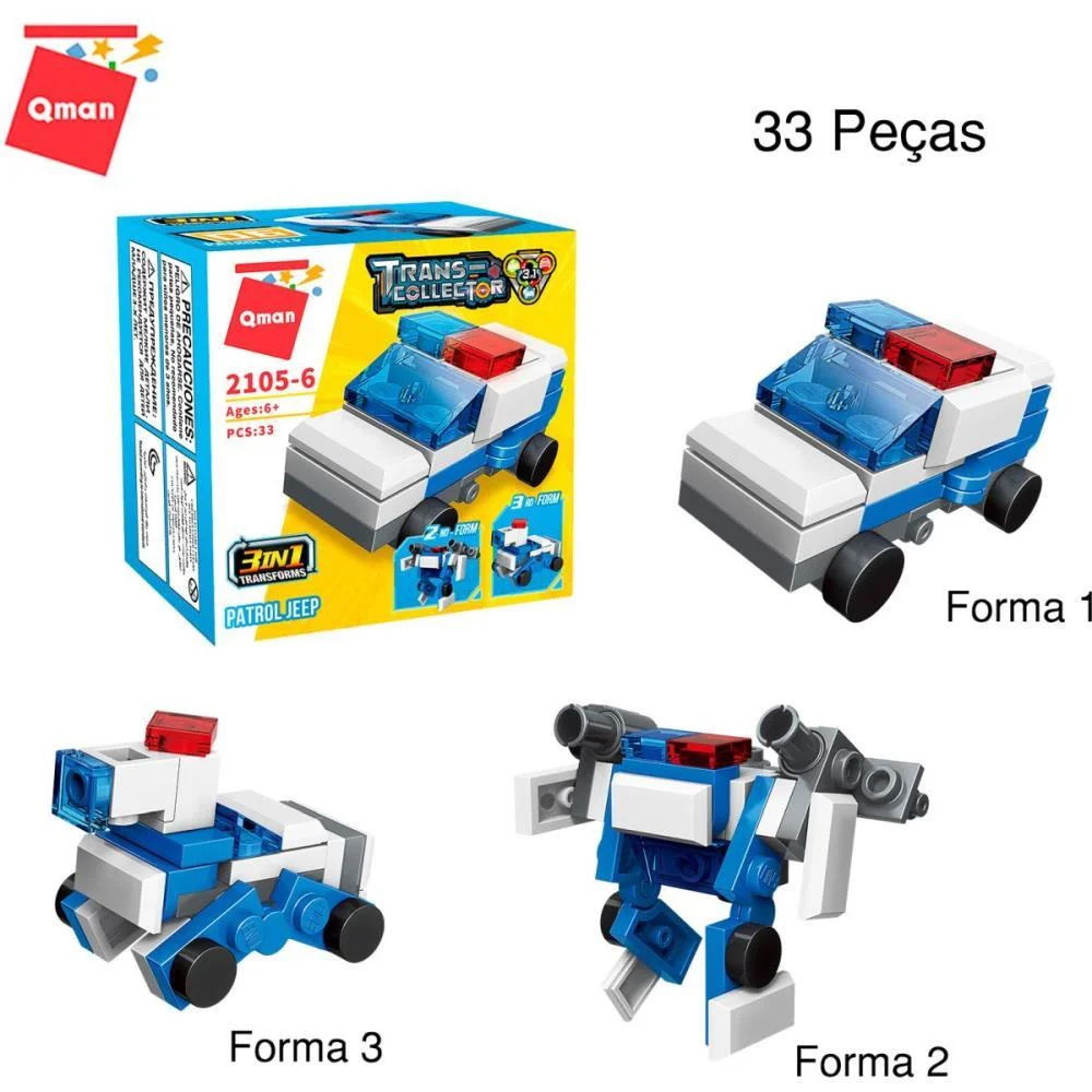 BRINQUEDO PARA MONTAR SET CONSTRUCAO/POLICIA 3EM1(S) KEEPPLAY (DP.C/10) - imagem 9