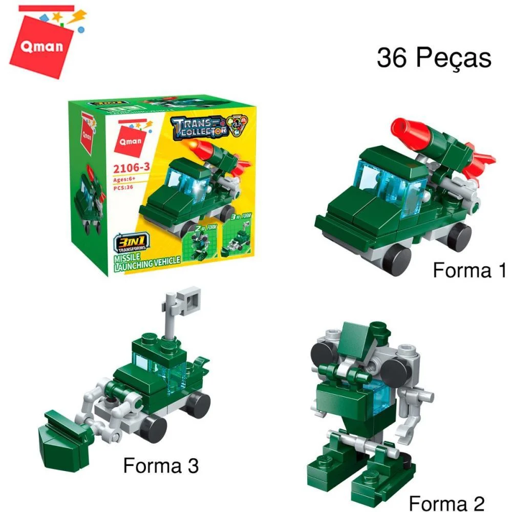 BRINQUEDO PARA MONTAR SET MILITAR/TRANSPORTES 3EM1(S KEEPPLAY (DP.C/10) - imagem 5