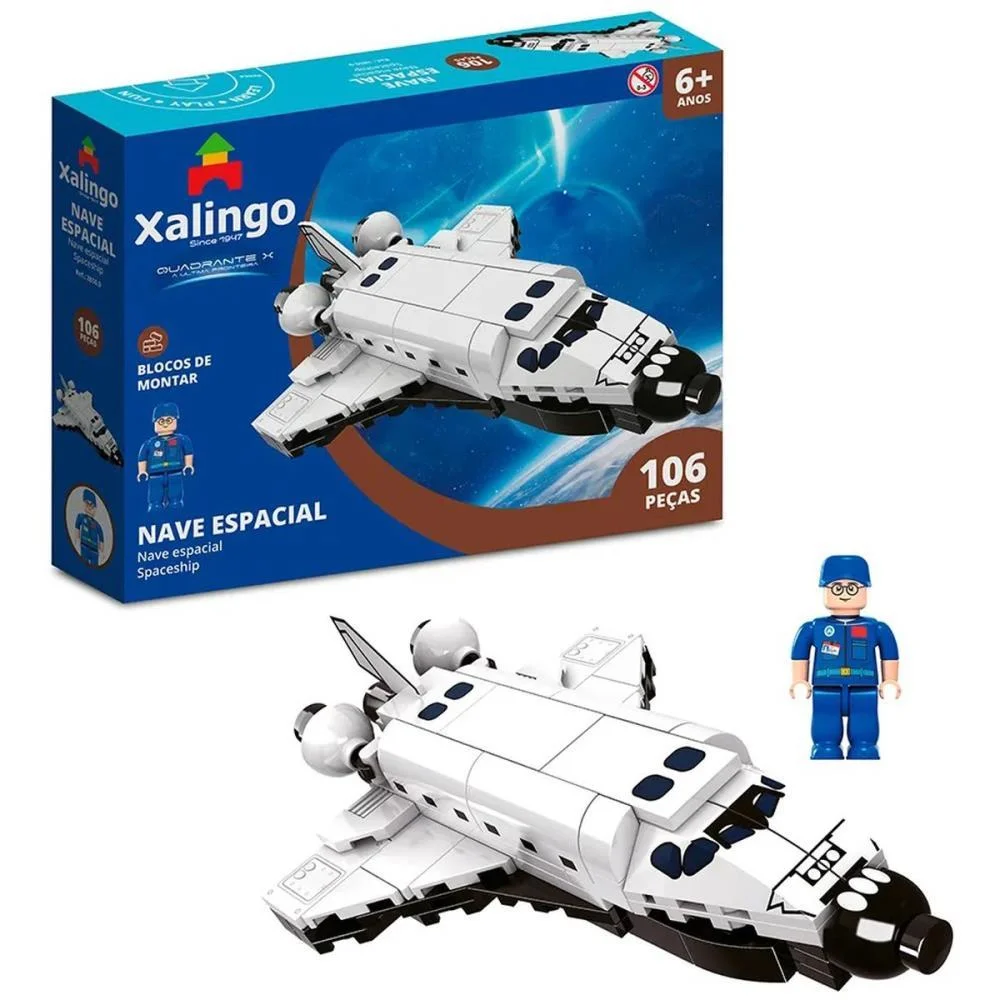 BRINQUEDO PARA MONTAR QUADRANTE X NAVE ESPACI.106PCS XALINGO (UNIDADE) - imagem 3