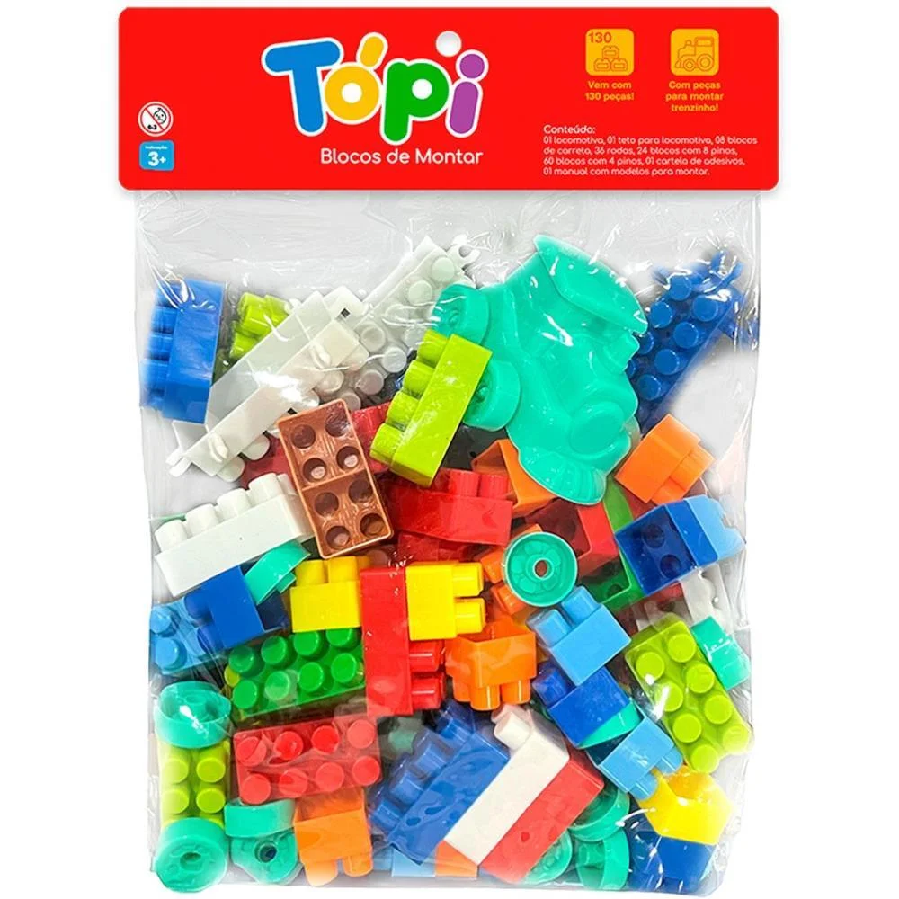 BRINQUEDO PARA MONTAR TOPI 130 PECAS CARDOSO TOYS (UNIDADE) - imagem 2