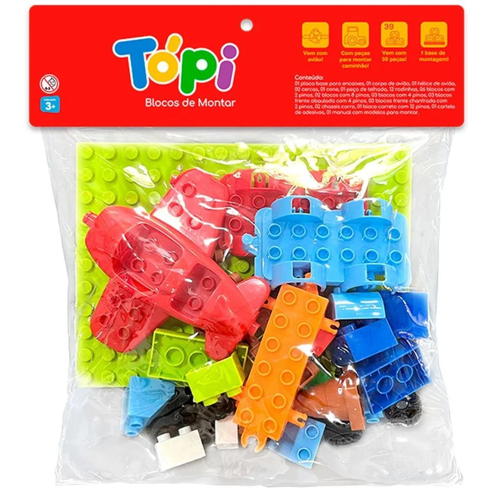 BRINQUEDO PARA MONTAR TOPI C/BASE 39 PECAS CARDOSO TOYS (UNIDADE) - imagem 4
