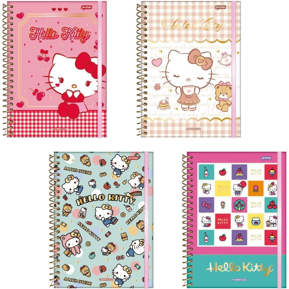 AGENDA/PLANNER 2026 HELLO KITTY ESP 80FL 175X242MM JANDAIA (PCT.C/04) - imagem 2