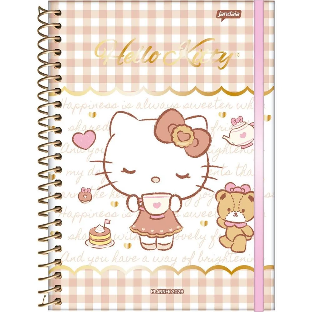 AGENDA/PLANNER 2026 HELLO KITTY ESP 80FL 175X242MM JANDAIA (PCT.C/04) - imagem 4